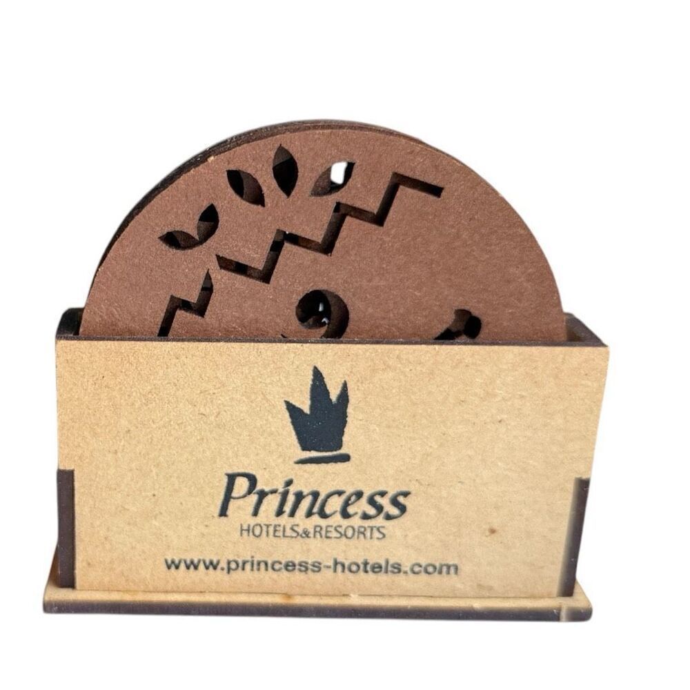Brand New Princess Hotels & Resorts Luxury Tribal Cutout Beverage Drink Coasters